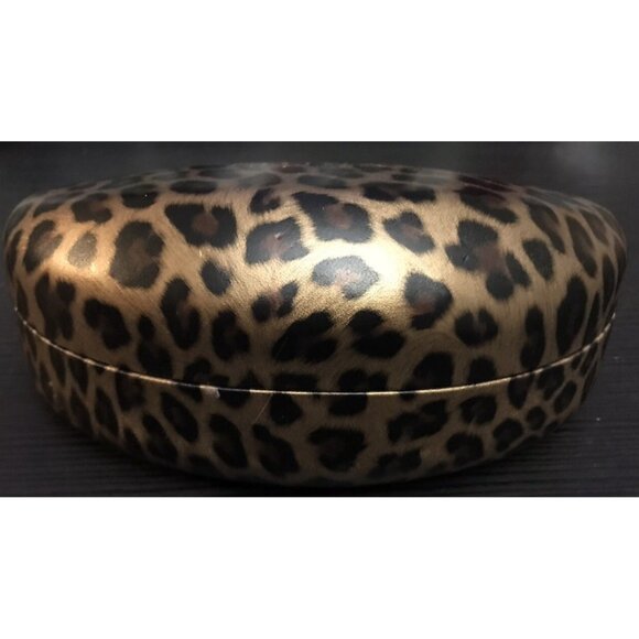 GUESS Glasses Case Hard Leopard Pattern Copper With Original Cleaning Cloth - Picture 2 of 5